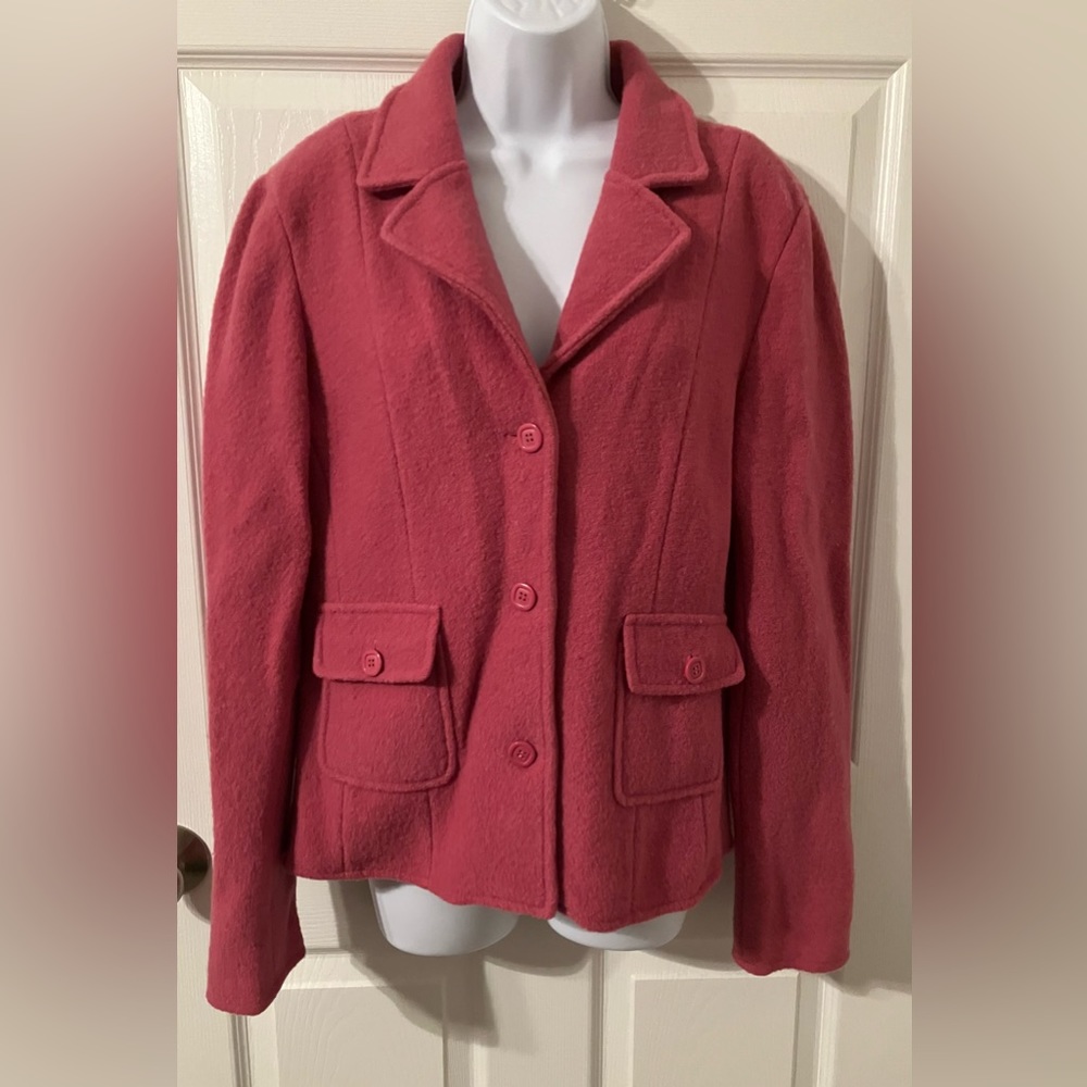 Casual Corner Pink Wool Coat